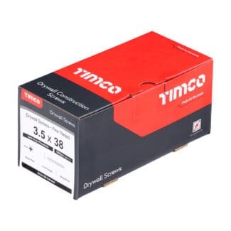 TIMCO Drywall Fine Thread Bugle Head Black Screws - 3.5 x 38