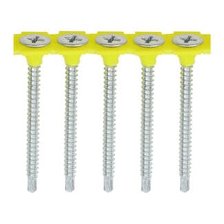 TIMCO Collated Drywall Self-Drilling Bugle Head Silver Screws - 3.5 x 40