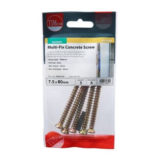 TIMCO Concrete Screws Flat Countersunk Gold - 7.5 x 50