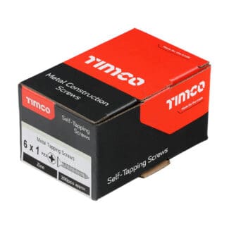 Timco Self-Tapping Screws PZ Countersunk Zinc  - 6 x 1