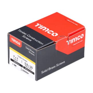 TIMCO Solid Brass Countersunk Woodscrews - 7 x 1