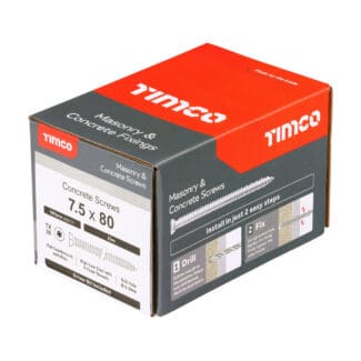 TIMCO Concrete Screws Flat Countersunk Silver - 7.5 x 80