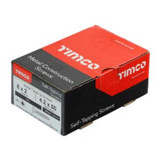 Timco Self-Tapping Screws PZ Countersunk Zinc  - 8 x 2