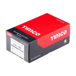 TIMCO Drywall Fine Thread Bugle Head Silver Screws - 4.8 x 90