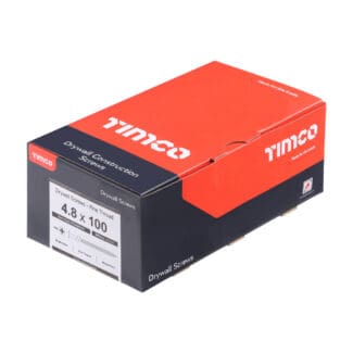 TIMCO Drywall Fine Thread Bugle Head Black Screws - 4.8 x 100