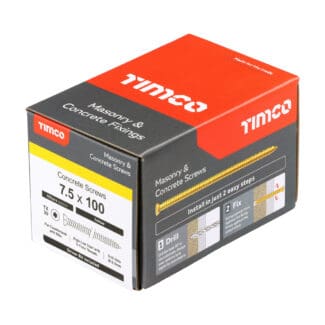 TIMCO Concrete Screws Flat Countersunk Gold - 7.5 x 100