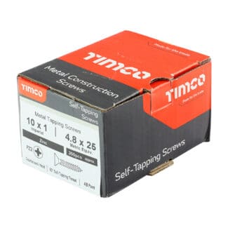Timco Self-Tapping Screws PZ Countersunk Zinc  - 10 x 1