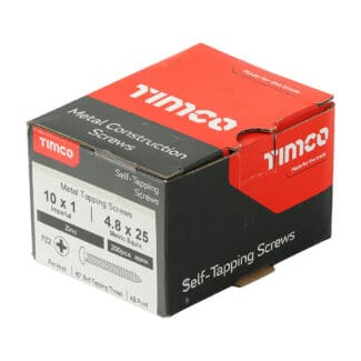 Timco Self-Tapping Screws PZ Pan Zinc  - 10 x 1
