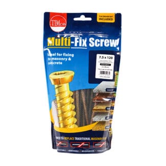 TIMCO Concrete Screws Flat Countersunk Gold - 7.5 x 120