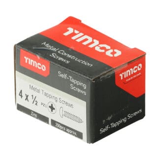 Timco Self-Tapping Screws PZ Pan Zinc  - 4 x 1/2