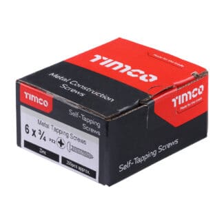 Timco Self-Tapping Screws PZ Pan Zinc  - 6 x 3/4