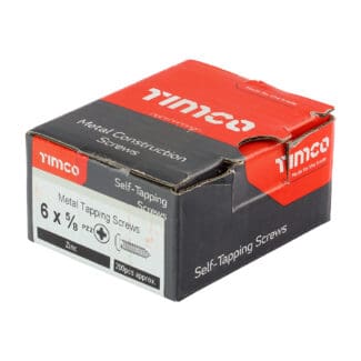 Timco Self-Tapping Screws PZ Pan Zinc  - 6 x 5/8