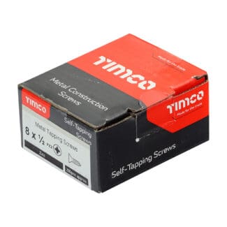 Timco Metal Tapping Screws PZ Countersunk Self-Tapping Zinc  - 8 x 1/2