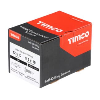 TIMCO Self-Drilling Light Section Silver Screws - 12 x 3/4