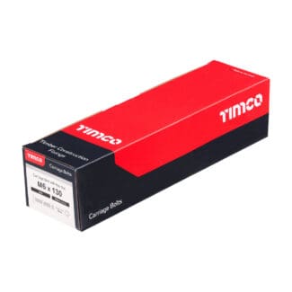 TIMCO Carriage Bolts DIN603 & Hex Full Nuts DIN934 Silver - M6 x 130