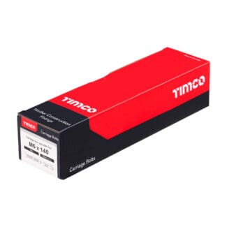 TIMCO Carriage Bolts DIN603 & Hex Full Nuts DIN934 Silver - M6 x 140