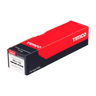 TIMCO Carriage Bolts DIN603 & Hex Full Nuts DIN934 Silver - M6 x 150