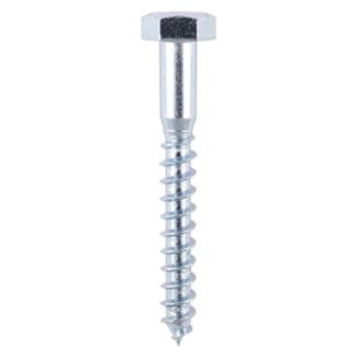 TIMCO Coach Screws Hex Head Silver  - 6.0 x 50