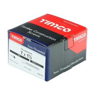 TIMCO Twin-Threaded Countersunk Silver Woodscrews - 7 x 1 1/2