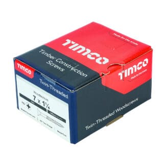 TIMCO Twin-Threaded Countersunk Silver Woodscrews - 7 x 1 1/4