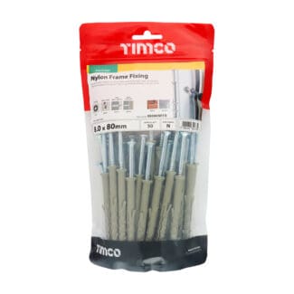 TIMCO Nylon Frame Fixings - 8.0 x 80