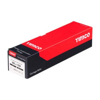 TIMCO Carriage Bolts DIN603 & Hex Full Nuts DIN934 Silver - M8 x 180