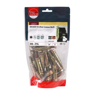 TIMCO Shield Anchors Loose Bolt Gold - M8:25L (M8 x 75)
