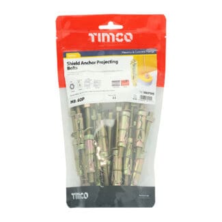 TIMCO Shield Anchors Projecting Bolt Gold - M8:60P (M8 x 120)