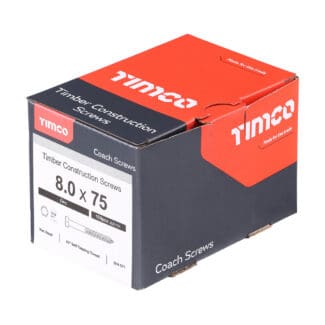 TIMCO Coach Screws Hex Head Silver  - 8.0 x 75