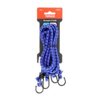 TIMCO Bungee Cords with Laminated Hook - Dia.8mm x 100cm