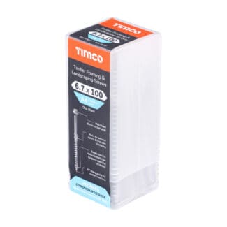 TIMCO Timber Screws Hex Flange Head A4 Stainless Steel - 6.7 x 100