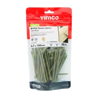 TIMCO Timber Screws Hex Flange Head Exterior Green - 6.7 x 100
