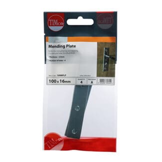 TIMCO Mending Plates Silver - 100 x 16