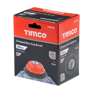TIMCO Angle Grinder Cup Brush Crimped Steel Wire - 100mm