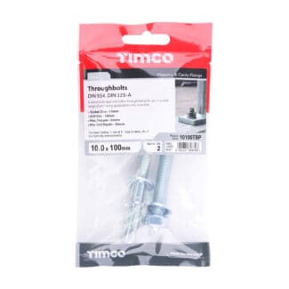 TIMCO Throughbolts Silver - M10 x 100