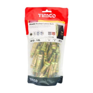 TIMCO Shield Anchors Loose Bolt Gold - M10:10L (M10 x 70)
