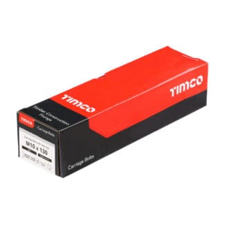 TIMCO Carriage Bolts DIN603 & Hex Full Nuts DIN934 Silver - M10 x 130