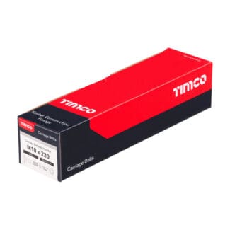 TIMCO Carriage Bolts DIN603 & Hex Full Nuts DIN934 Silver - M10 x 220