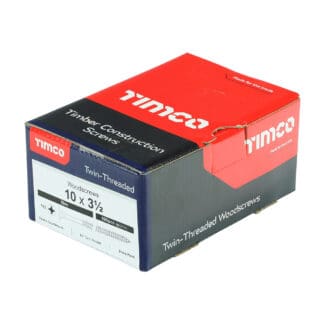 TIMCO Twin-Threaded Countersunk Silver Woodscrews - 10 x 3 1/2