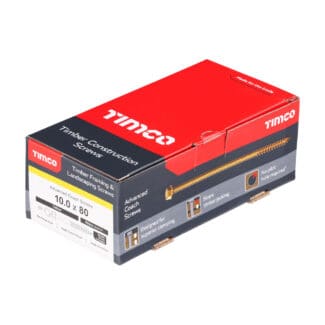 TIMCO Solo Advanced Hex Head Gold Coach Woodscrews - 10.0 x 80