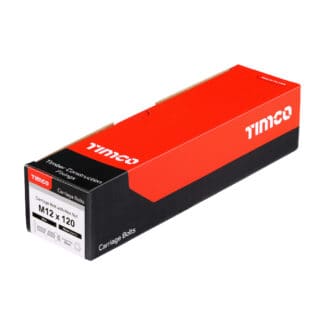 TIMCO Carriage Bolts DIN603 & Hex Full Nuts DIN934 Silver - M12 x 120