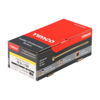 TIMCO Solo Advanced Hex Head Gold Coach Woodscrews - 12.0 x 130