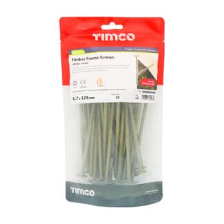 TIMCO Wafer Head Exterior Green Timber Screws  - 6.7 x 125