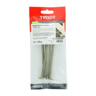 TIMCO Wafer Head Exterior Green Timber Screws  - 6.7 x 125