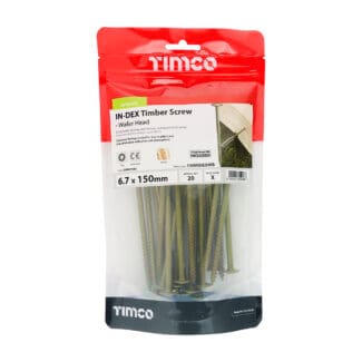TIMCO Wafer Head Exterior Green Timber Screws  - 6.7 x 150
