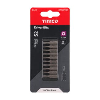 TIMCO TX Drive Driver Bit S2 Grey - TX15 x 25