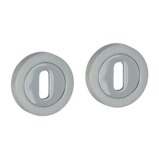 Timco Standard Profile Escutcheon Polished & Satin Chrome - 51mm