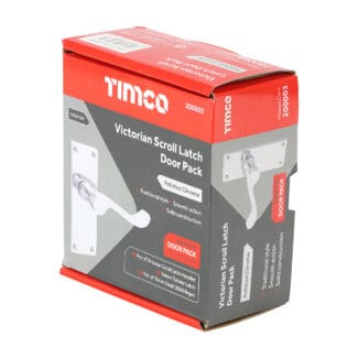 Timco Victorian Scroll Latch Door Pack Polished Chrome  - Mixed
