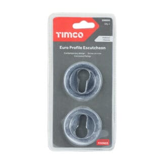 Timco Euro Profile Escutcheon Polished Chrome  - 51mm