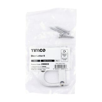 Timco Door Letter B Satin Chrome  - 64mm